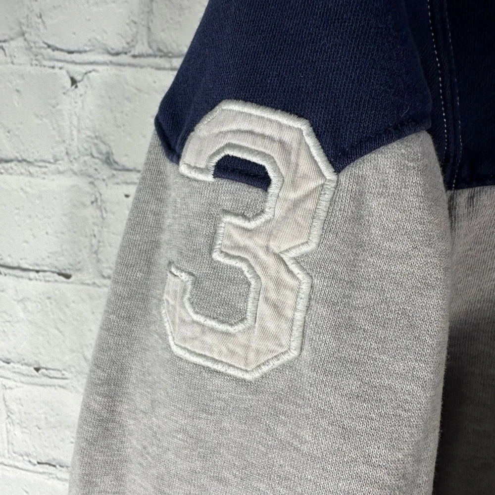 Polo Ralph Lauren Kids Navy Gray Colorblock Big Pony Zip Hoodie Size‎ XL 18-20